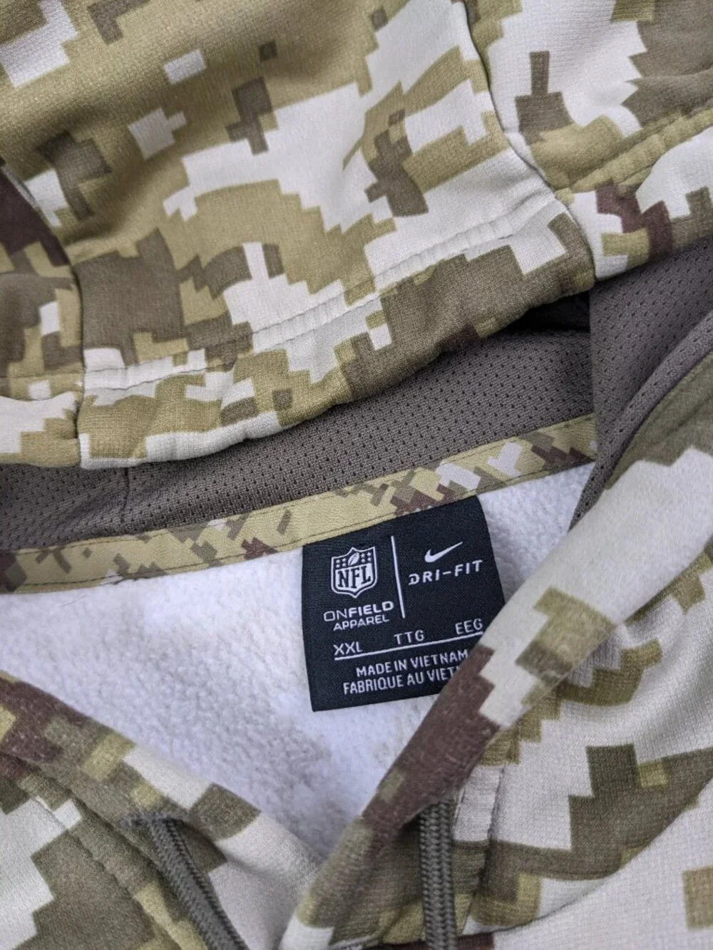2021 Philadelphia Hoodie Mens 2XL Nike Salute to Service Sweatshirt On Field Cam